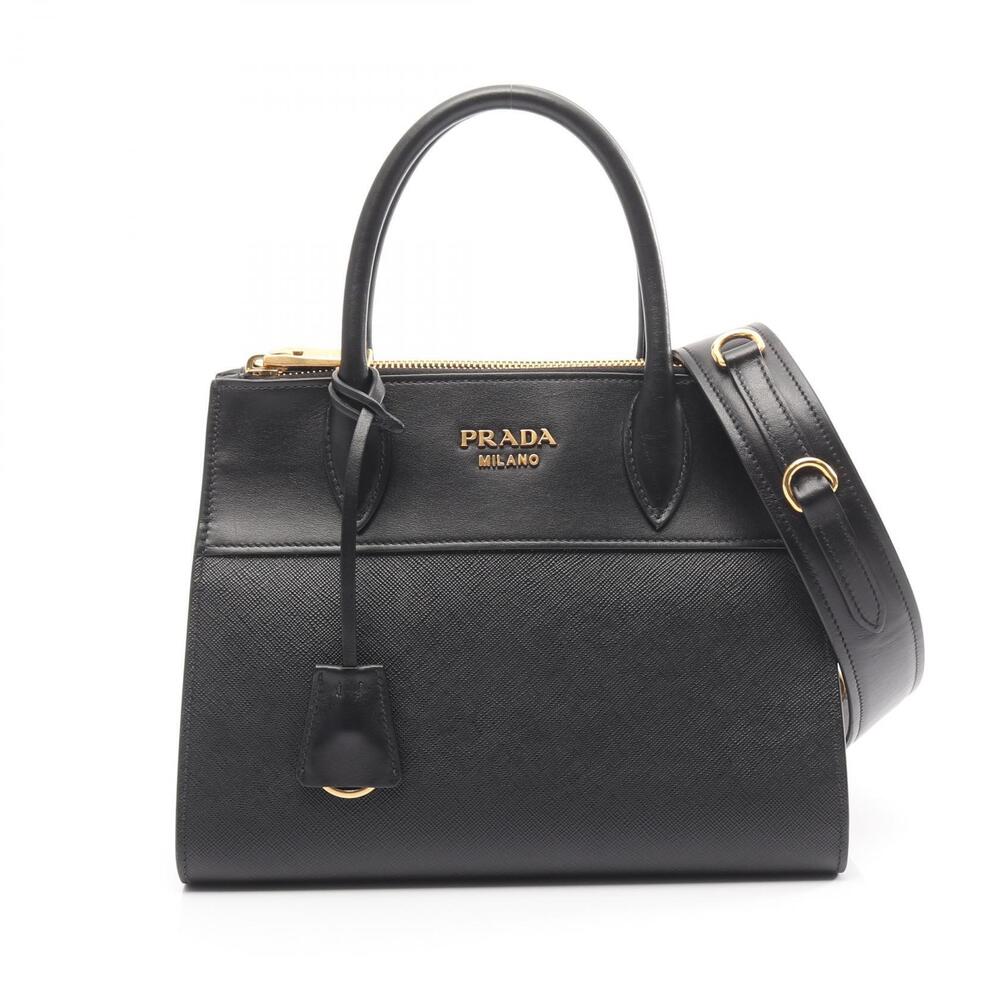 Prada Paradi SAFFIANOCITY Handbag Leather Saffiano Black